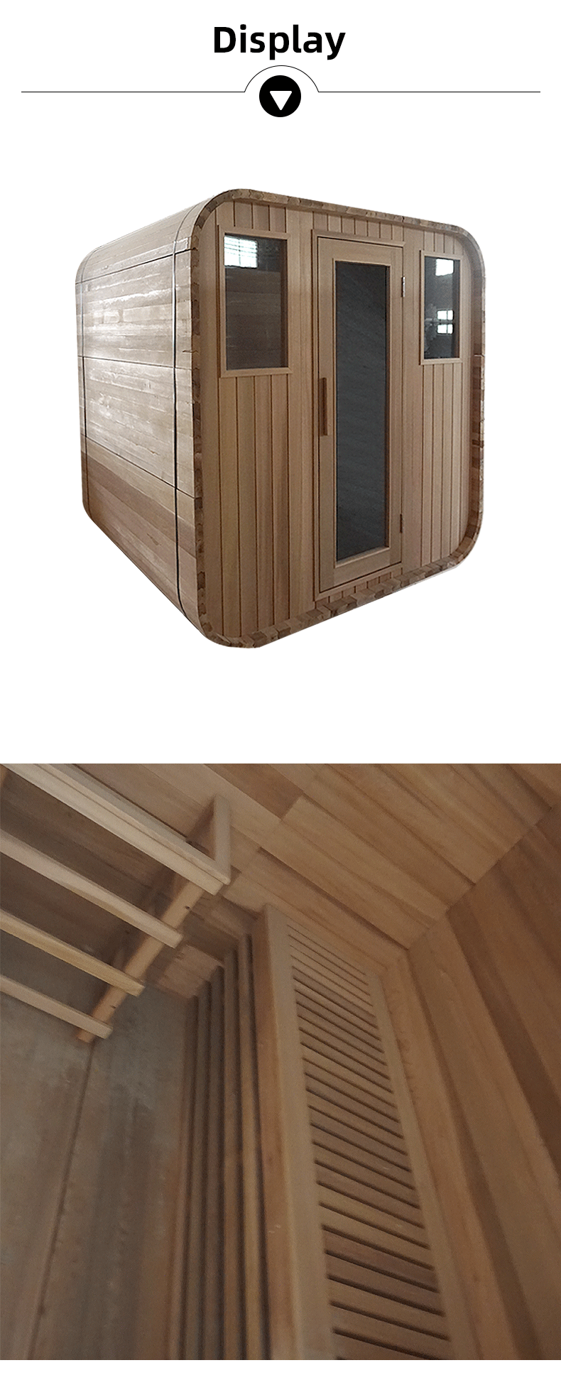 Outdoor Square Barrel Sauna