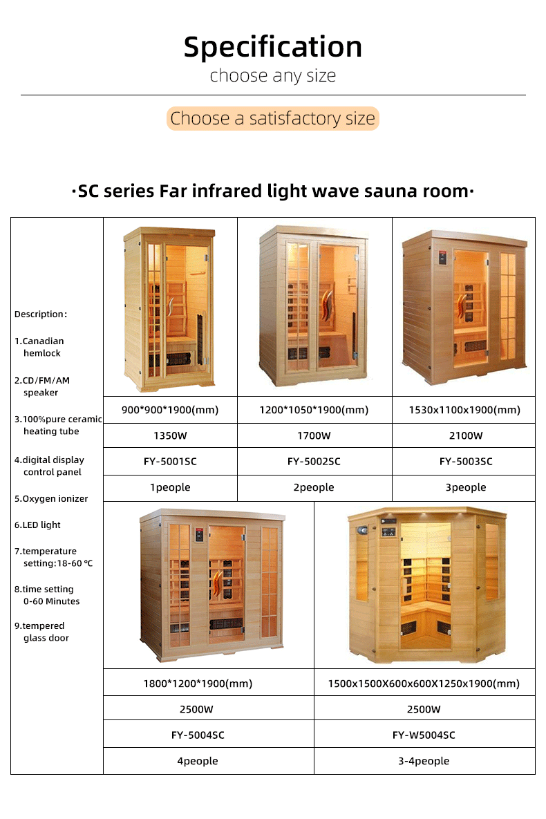 Far Infrared Sauna Room