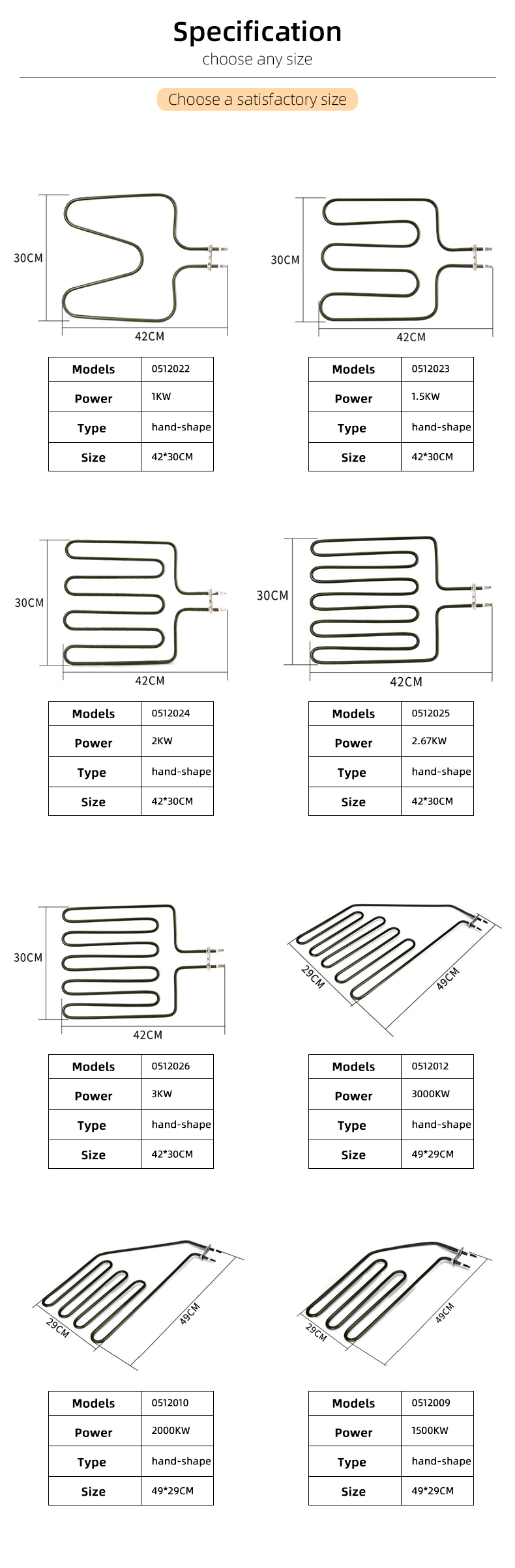Heating Tube Element