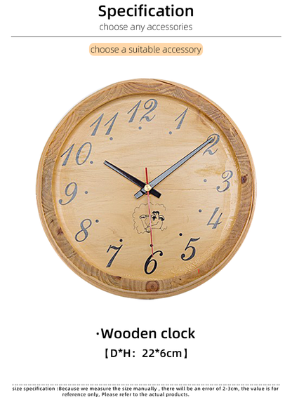 Sauna Room Wooden Clock