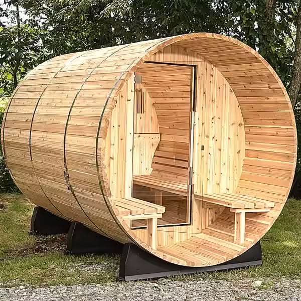 FENYA Outdoor Barrel Sauna | Factory Custom-Made Spruce/White Pine Wood Sauna Room
