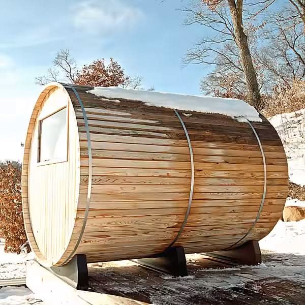 FENYA Outdoor Barrel Sauna | Factory Custom-Made Spruce/White Pine Wood Sauna Room