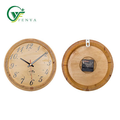 Sauna Room Wooden Clock