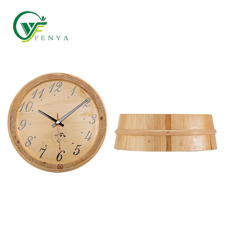 Sauna Room Wooden Clock