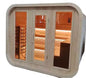 FENYA Factory Customized Outdoor Modern Square Sauna with Full Glass Front, LED Lighting & Smart Control