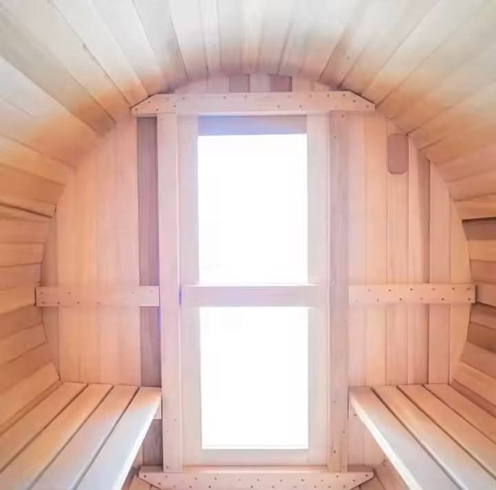 FENYA Factory Customized Outdoor Modern Square Sauna with Full Glass Front, LED Lighting & Smart Control