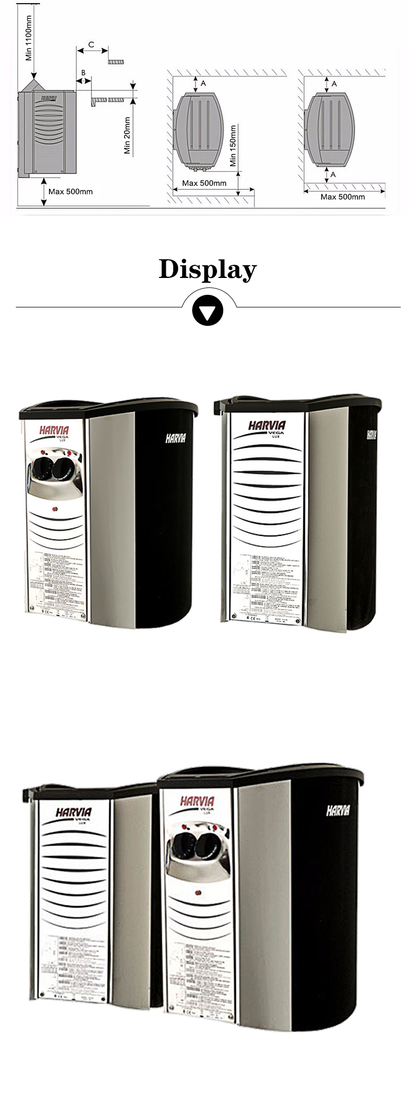 Harvia BX Sauna Heater: High-Performance Electric Stove (4.5kW - 18kW) for Residential & Commercial Saunas