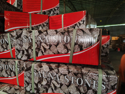 Natural Volcanic Sauna Rocks | High Heat Resistance & Long-Lasting | Premium Stones for Home/Commercial Sauna Heaters