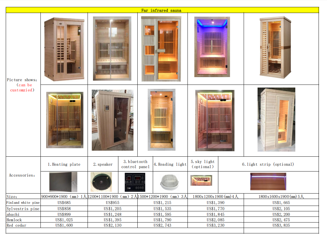 customizable options 2 Person Indoor Home Use Far Infrared Sauna room factory direct manufacturer FIR Sauna Heat Therapy